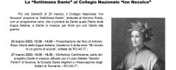 „Settimana Dante” al Collegio Nazionale Ion Neculce di Bucarest